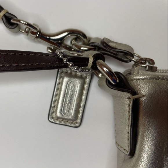 Coach Silver Wristlet with Pink Lining - Picture 2 of 8